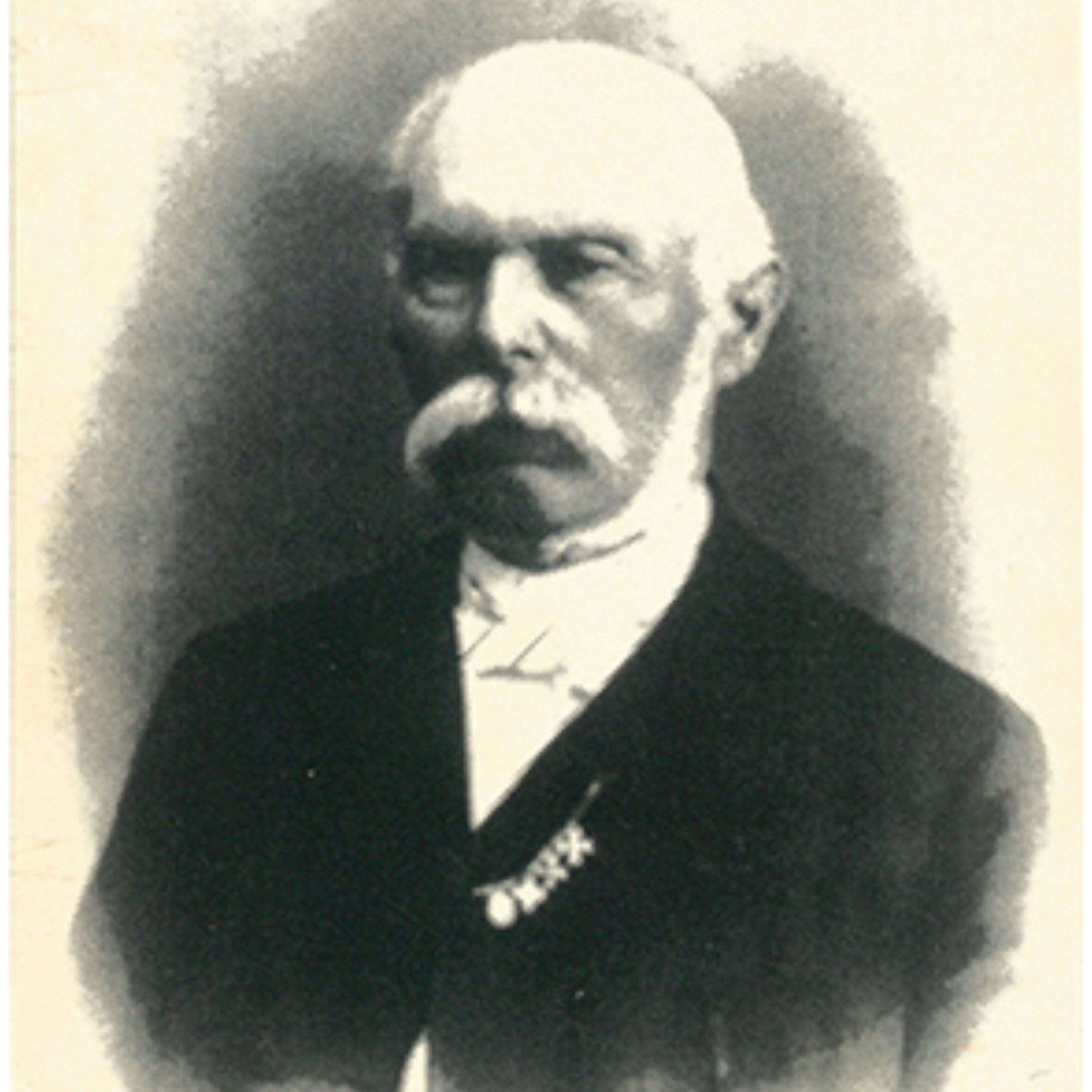 Ein schwarz-weißes Portrait von Wilhelm Castendyck um 1888